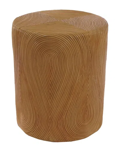 Safavieh Couture Rhynne Round Rattan Accent Table In Brown