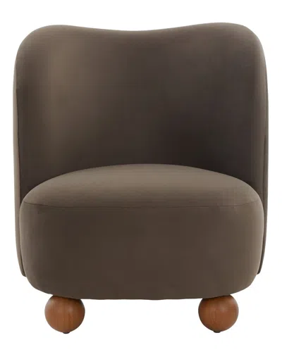 Safavieh Couture Rodolfo Boucle Accent Chair In Brown