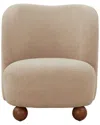 Safavieh Couture Rodolfo Boucle Accent Chair In Brown