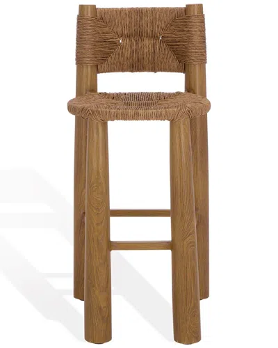 Safavieh Couture Romona Outdoor Round Barstool In Brown