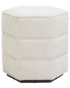 Safavieh Couture Rosaria Chenille Hexagon Ottoman In White