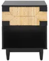 Safavieh Couture Roseanne Banana Stem 1 Drawer Nightstand In Black