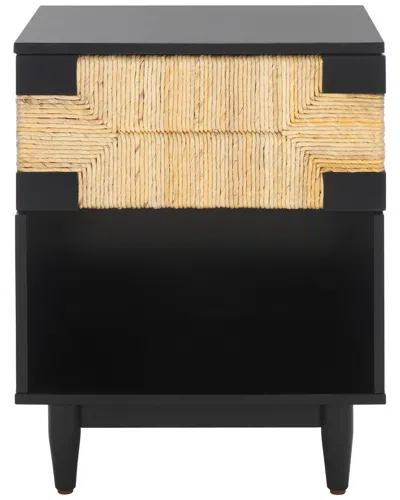 Safavieh Couture Roseanne Banana Stem 1 Drawer Nightstand In Black