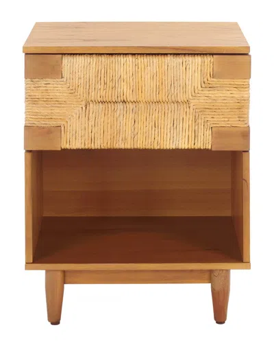 Safavieh Couture Roseanne Banana Stem 1 Drawer Nightstand In Brown