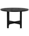 Safavieh Couture Ruthanne Round Wood 47 Dining Table In Black