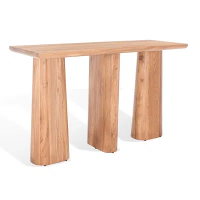 Safavieh Couture Ryllae Elm Wood Console Table In Brown