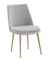 Safavieh Couture Rynaldo Grey Upholstered Dining Chair In Grey