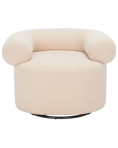 Safavieh Couture Sadie Swivel Accent Chair In Beige