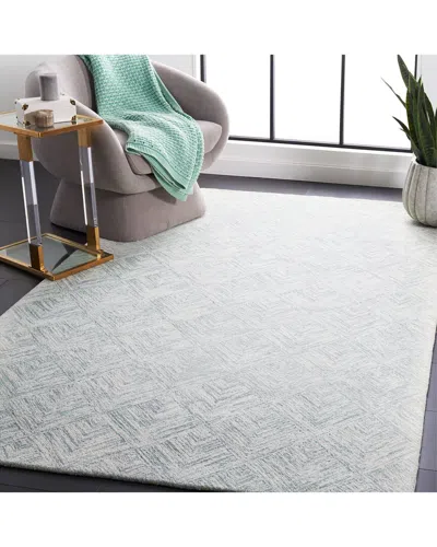 Safavieh Couture Safavieh Abstract Seaglass Fog Hand-tufted Wool-blend Rug In White