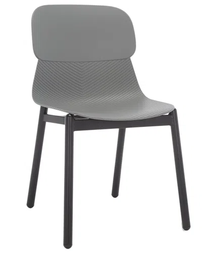Safavieh Couture Safavieh Set Of 2 Couture Abbie Molded Plastic Dining Chair In Gray