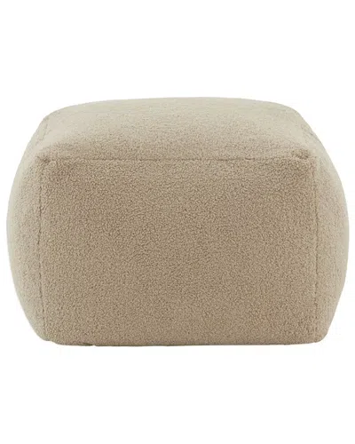 Safavieh Couture Samuels Teddy Pouf In Brown