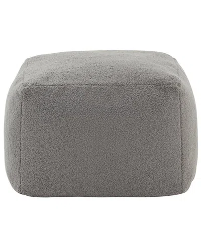 Safavieh Couture Samuels Teddy Pouf In Grey
