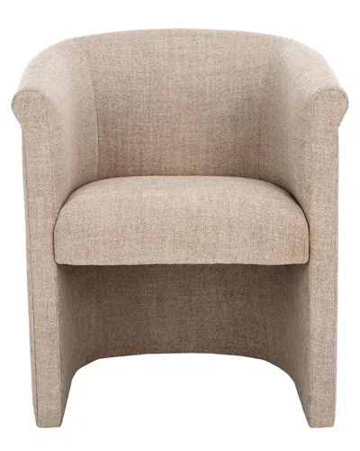 Safavieh Couture Selina Barrel Back Dining Chair In Beige