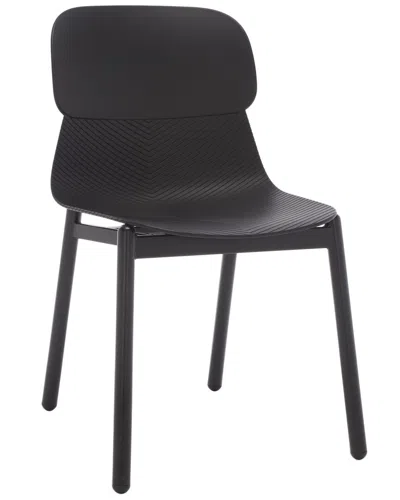 Safavieh Couture Set Of 2 Abbie Molded Dining Chairs In Black