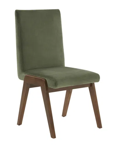 Safavieh Couture Set Of 2 Forrest Dining Chairs In Green