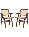 Safavieh Couture Hattie French Cane Arm Chair In Brown
