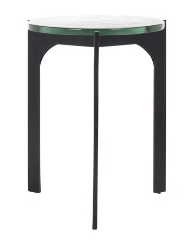 Safavieh Couture Seymour Cast Glass Accent Table In Blue