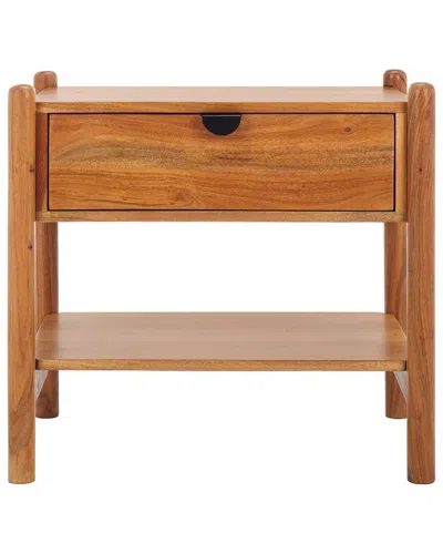 Safavieh Couture Shanti 1-drawer Wood Nightstand In Brown