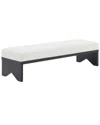 Safavieh Couture Sharyn Boucle & Wood Bench