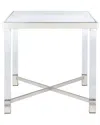 Safavieh Couture Shawna Acrylic End Table In Silver
