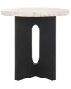 Safavieh Couture Shayna Travertine Accent Table In Brown
