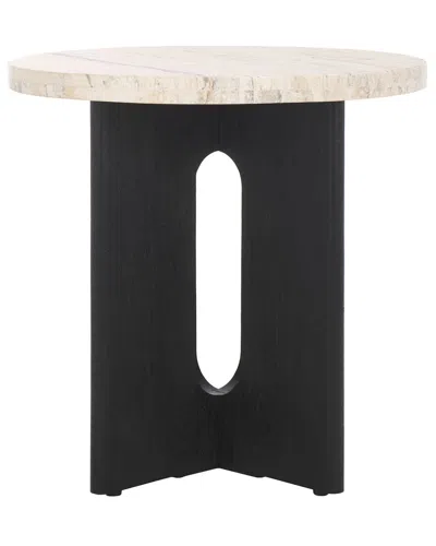 Safavieh Couture Shayna Travertine Accent Table In Brown