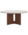 Safavieh Couture Shayna Travertine Coffee Table In Brown