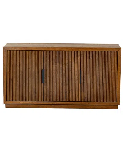 Safavieh Couture Shelbie 3-door Reeded Sideboard In Brown