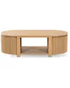 Safavieh Couture Shelbie Reeded Oval Coffee Table In Neutral