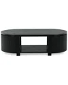 Safavieh Couture Shelbie Reeded Oval Coffee Table In Black