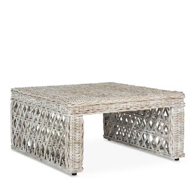 Safavieh Couture Shila Wicker Coffee Table In White Wash
