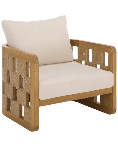 Safavieh Couture Skipper Teak Patio Chair In Brown