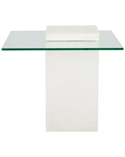 Safavieh Couture Sophibeth Concrete Accent Table In White