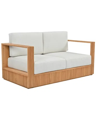 Safavieh Couture St Lucia Teakwood Loveseat In Brown