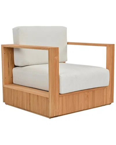 Safavieh Couture St Lucia Teakwood Patio Chair In Brown