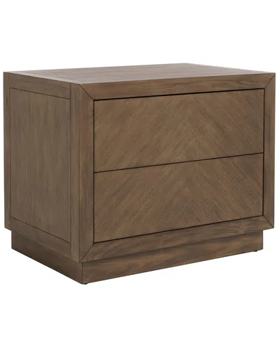 Safavieh Couture Steve 2 Drawer Wood Nightstand In Brown