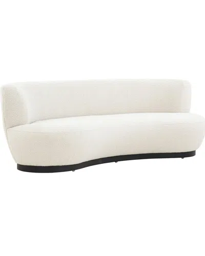 Safavieh Couture Stevie Boucle Curved Back Sofa In Ivory