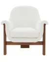 Safavieh Couture Sylvana Boucle Accent Chair In White