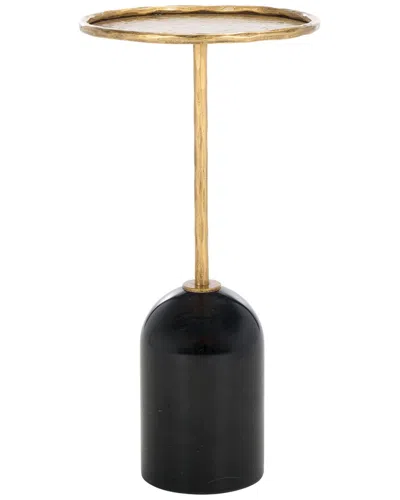 Safavieh Couture Tanyarose Metal & Marble Drink Table In Black