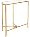 Safavieh Couture Tauri Forged Metal Half Moon Console Table In Gold