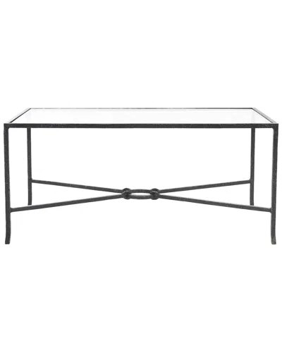 Safavieh Couture Tauri Forged Metal Rectangle Coffee Table In Black