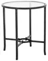 Safavieh Couture Tauri Forged Metal Round Accent Table In Black