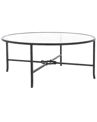 Safavieh Couture Tauri Forged Metal Round Coffee Table In Black