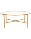 Safavieh Couture Tauri Forged Metal Round Coffee Table In Gold