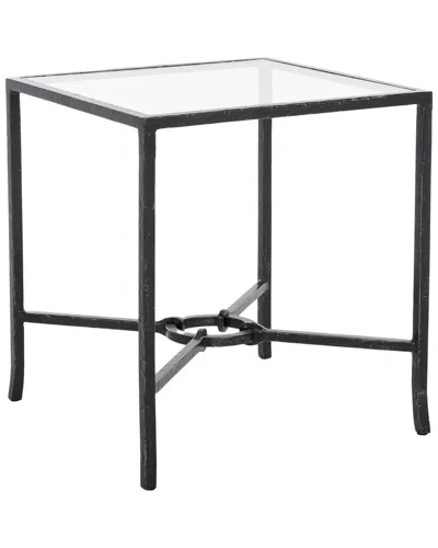Safavieh Couture Tauri Forged Metal Square Accent Table In Black