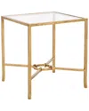 Safavieh Couture Tauri Forged Metal Square Accent Table In Gold