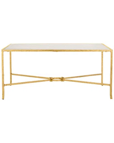 Safavieh Couture Tauri Metal Rectangle Coffee Table In White