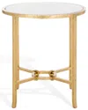 Safavieh Couture Tauri Metal Round Accent Table In Gold
