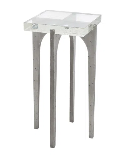 Safavieh Couture Tawny Square Bubble Glass Accent Table In Gray