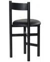 Safavieh Couture Tayla Leather Counter Stool In Black